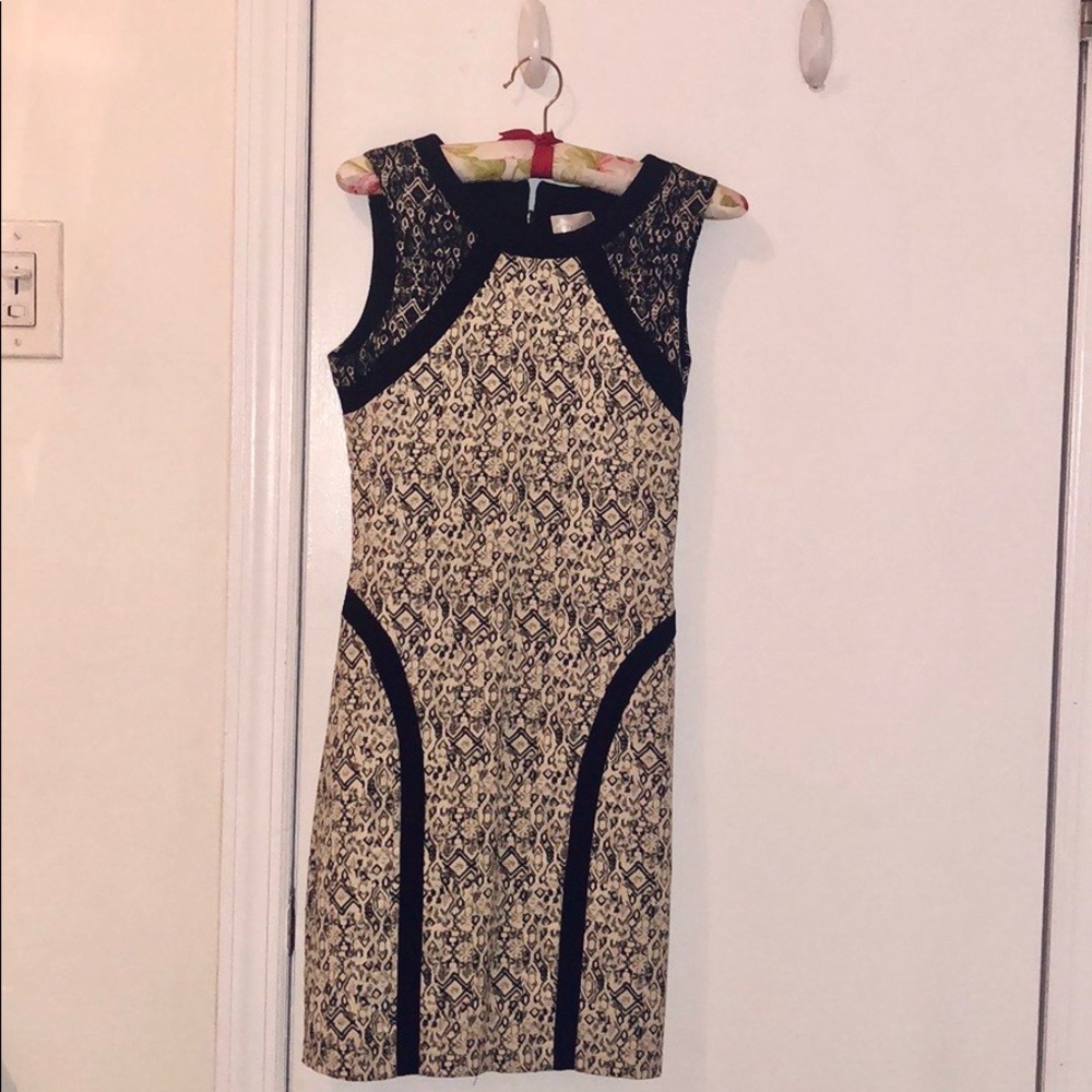 Parker size M black and white abstract mini dress